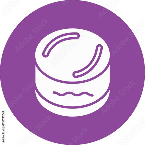 Cheesecake glyph circle icon