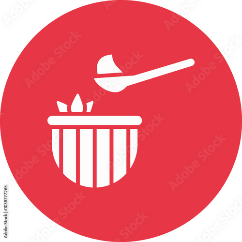 Crème Brûlée glyph circle icon
