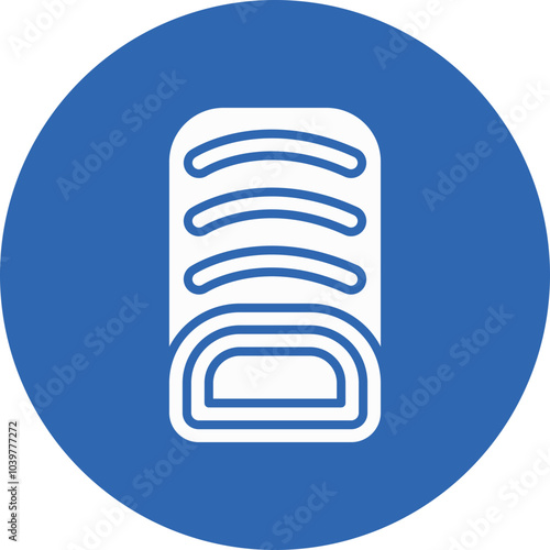 Swiss Roll glyph circle icon