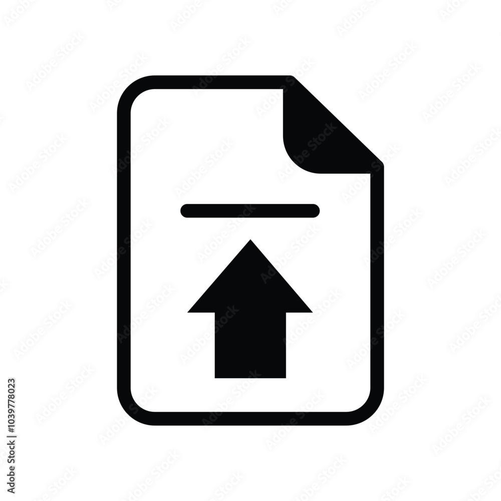 Upload file icon, backup data stock illustration Upload file icon, backup data stock illustration