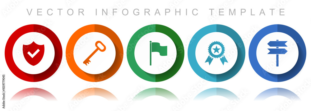 Internet vector icon collection, miscellaneous icons such as shield, key, flag, badge and signpost, flat design infographic template in eps 10 Internet vector icon collection, miscellaneous icons such as shield, key, flag, badge and signpost, flat design infographic template in eps 10