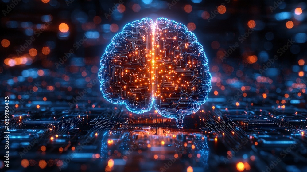 Artificial Intelligence Brain Circuitry Abstract Background Artificial Intelligence Brain Circuitry Abstract Background