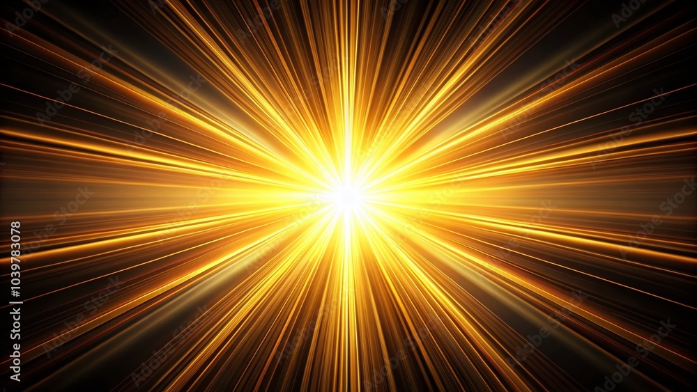 Abstract Golden Light Rays on Black Background - High Depth of Field Photography Abstract Golden Light Rays on Black Background - High Depth of Field Photography