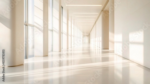 Modern Minimalist Hallway with Natural Light