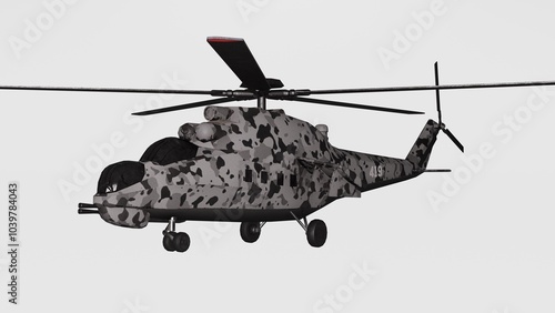 Fotografie Gunship Helicopter