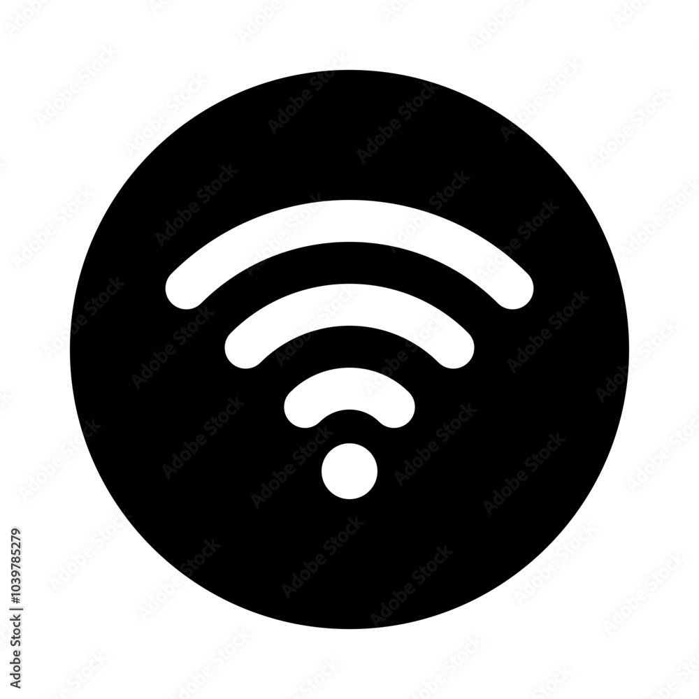 Wifi Icon Black vector symbol illustration. wireless internet sign
Wifi Icon Black vector symbol illustration. wireless internet sign