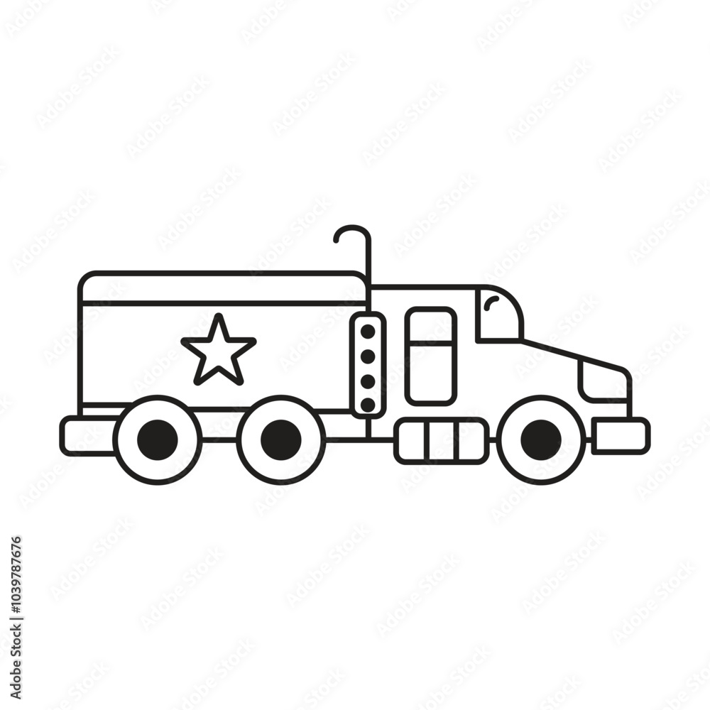Trailer icon vector on white background Trailer icon vector on white background