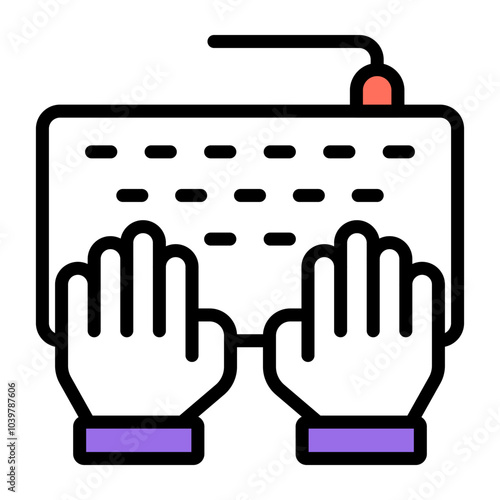 Editable design icon of typing 

