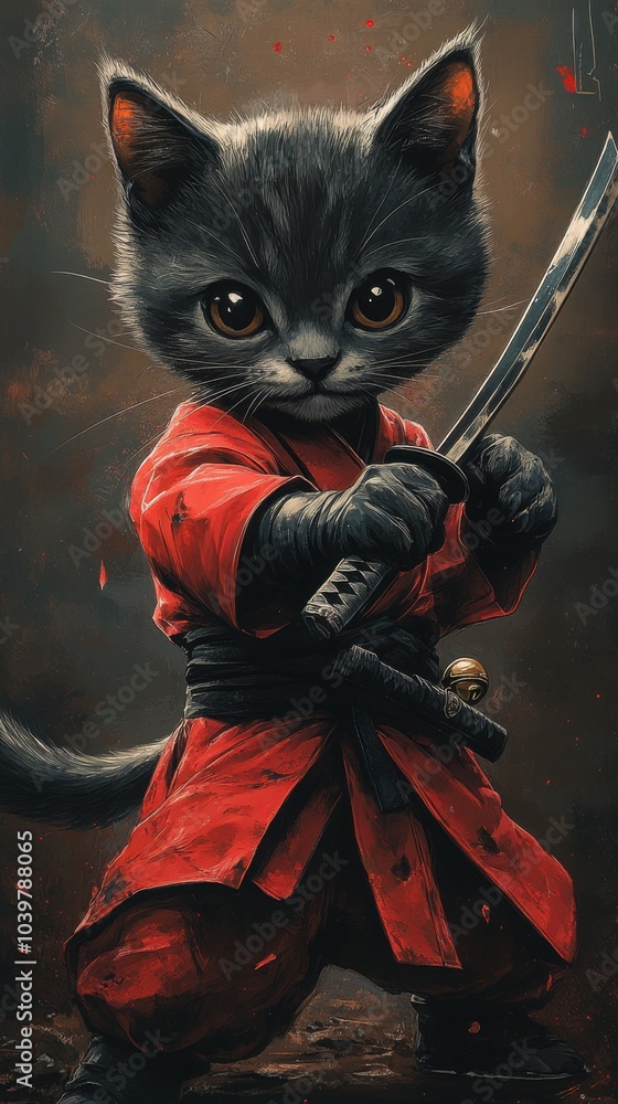 Chibi Cat Hero: Dynamic Dual Katanas Strike Chibi Cat Hero: Dynamic Dual Katanas Strike
