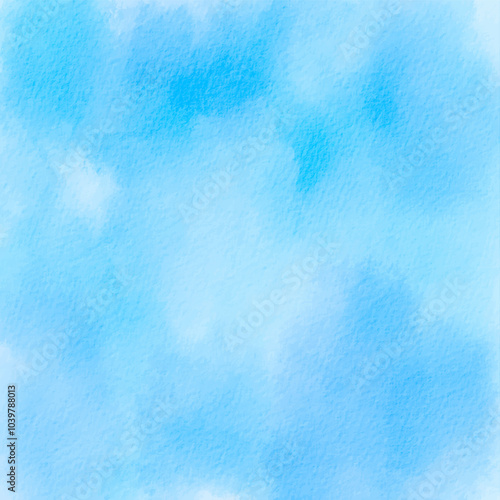 Abstract watercolor background texture. Blue azure watercolor background design.