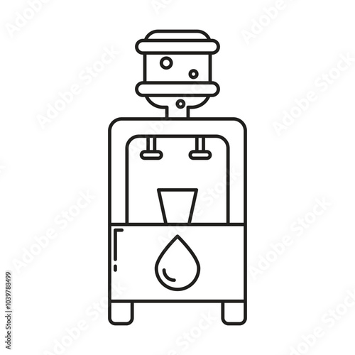 Water dispenser icon vector on white background