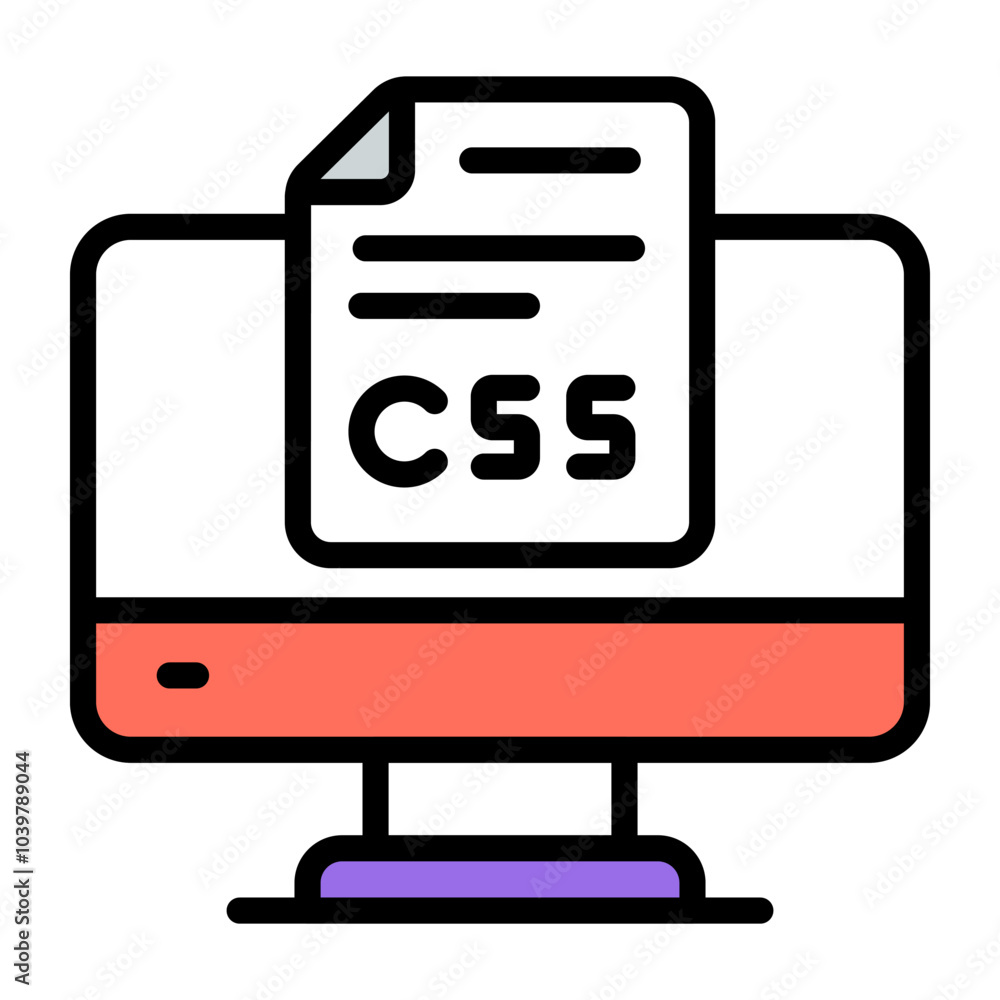 Editable design icon of css file
Editable design icon of css file
