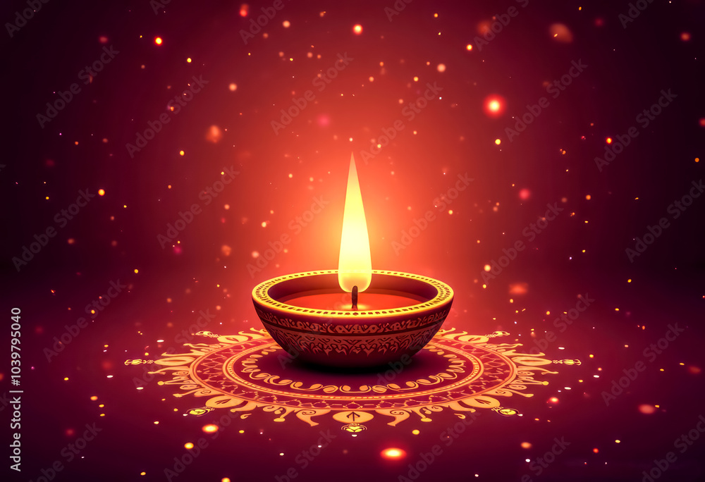Festive card for Diwali celebration, created with Generative AI technology. Festive card for Diwali celebration, created with Generative AI technology.