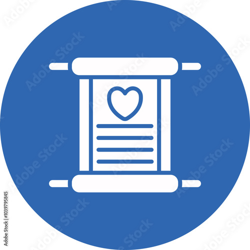 Wedding Vows glyph circle icon