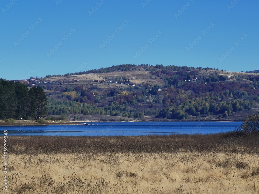 landscape with lake and mountains landscape with lake and mountains