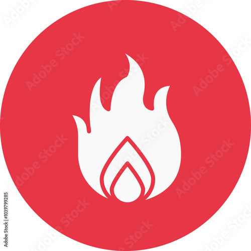 Gas Flame glyph circle icon