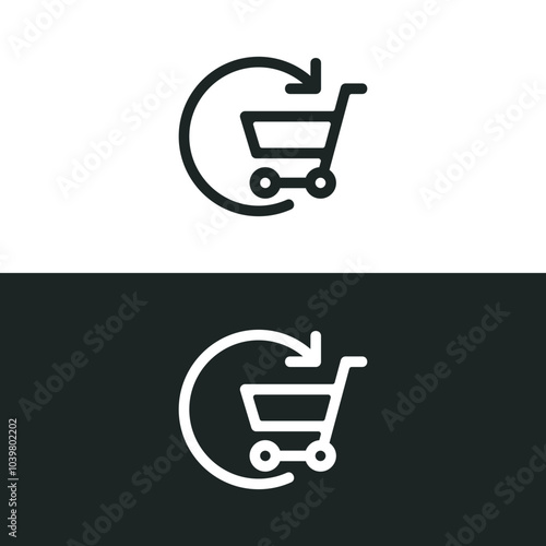 Repeat Order icon isolated on white background. Vector illustrations are made with vector-based software, not AI generated results.