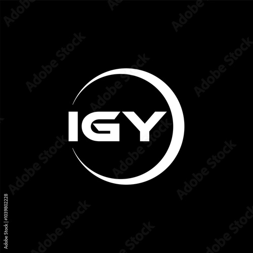 IGY letter logo design with white background in illustrator, vector logo modern alphabet font overlap style, calligraphy designs for logo, Poster, Invitation, etc. photo