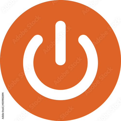 Power Switch glyph circle icon
