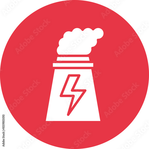 Power Station glyph circle icon