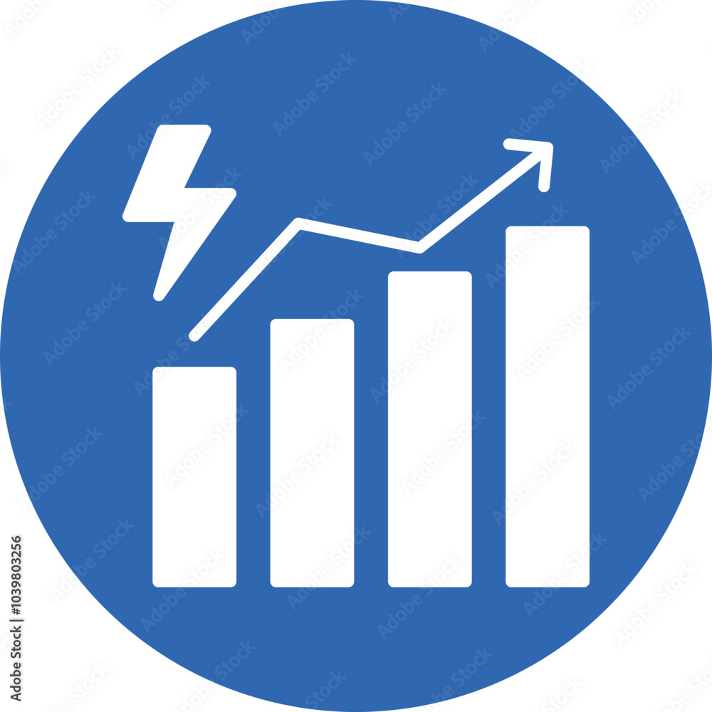 Energy Consumption glyph circle icon Energy Consumption glyph circle icon