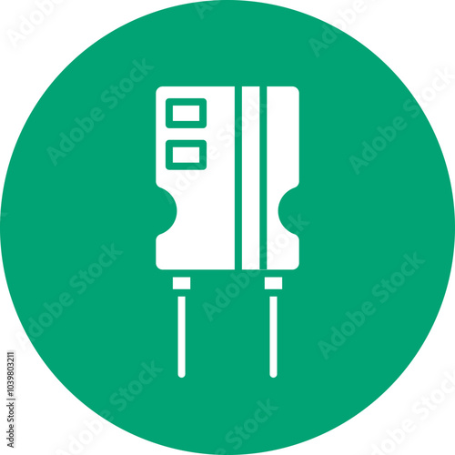 Electrical Capacitor glyph circle icon