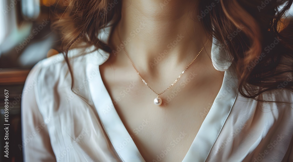 Glamorous Elegance: Close-Up of a Luxury Pearl Necklace with Shiny Gemstones Glamorous Elegance: Close-Up of a Luxury Pearl Necklace with Shiny Gemstones