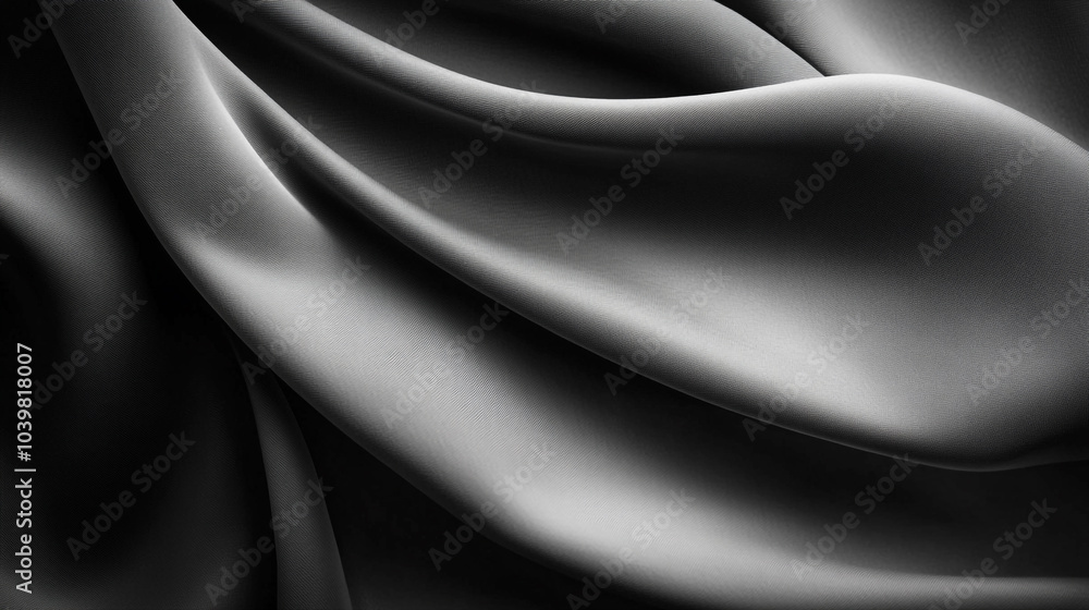 Obraz premium Soft silky fabric draped elegantly, showcasing texture and depth in natural light