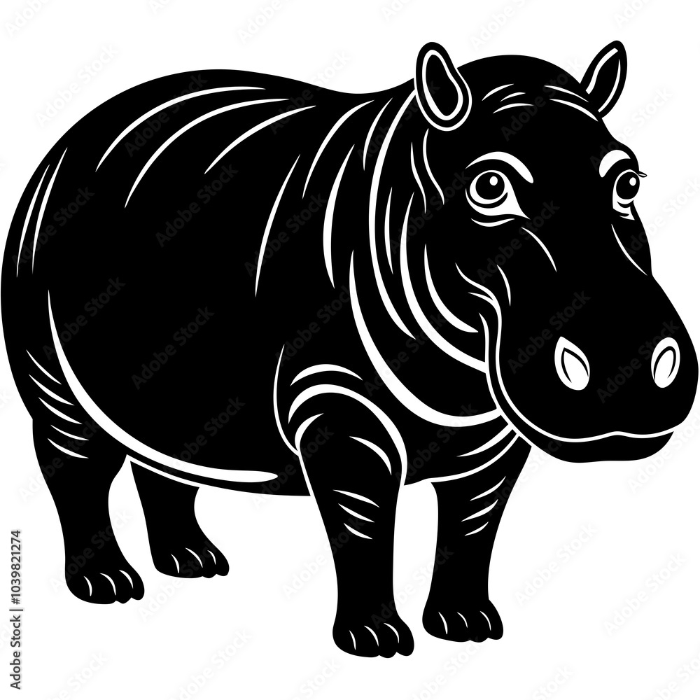 Fototapeta premium illustration of rhino