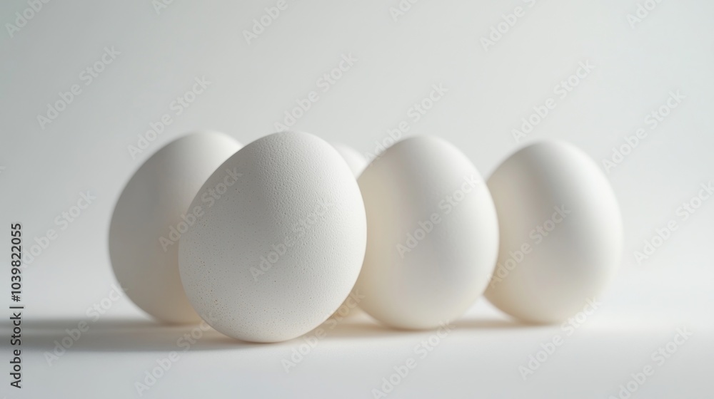 hen eggs four on white background hen eggs four on white background