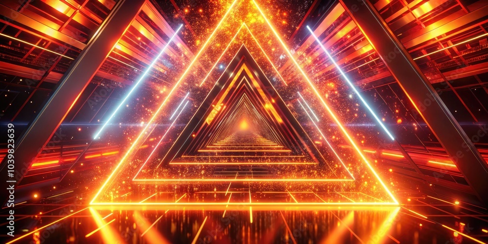 Futuristic Neon Triangle Patterns in Motion, Abstract 4K Animation of Geometric Shapes with Technology and Cyber Elements, Perfect for Modern Architectural Photography and Digital Art Futuristic Neon Triangle Patterns in Motion, Abstract 4K Animation of Geometric Shapes with Technology and Cyber Elements, Perfect for Modern Architectural Photography and Digital Art