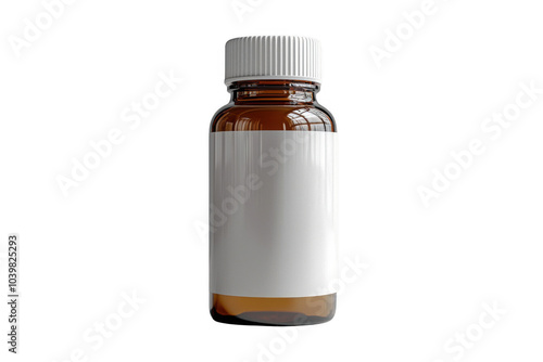 Obraz na płótnie Grey medicine bottle isolated on transparent background, png file, no background png file w salonie