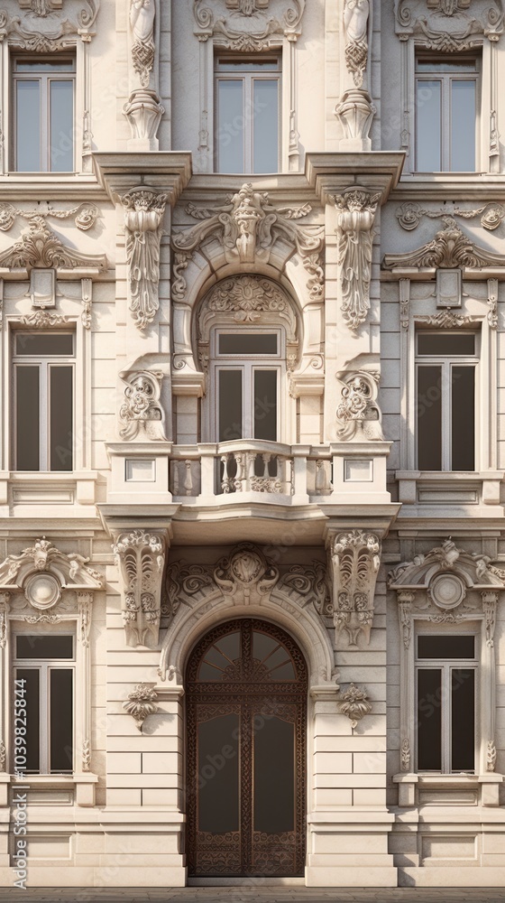 Classical building facade architecture window city. Classical building facade architecture window city.
