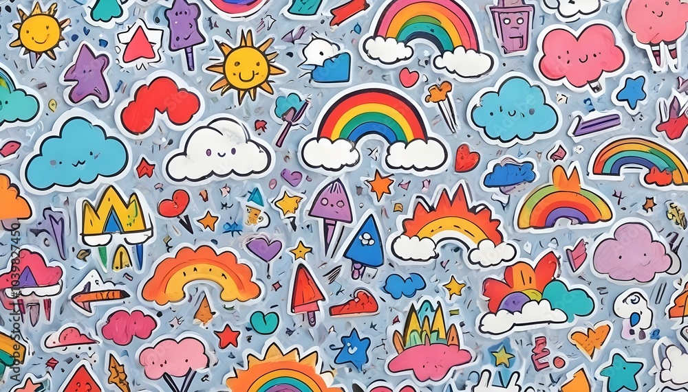 Hand drawn back to school pattern collection Hand drawn back to school pattern collection