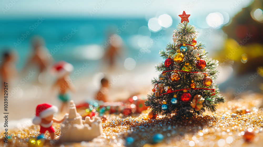 christmas, season, miniature, tropical, beach, sea, sun, summer, summer christmas, christmas tree, christmas decoration, village, gift, greeting, candle, design, art, soft light, holy night, celebrati christmas, season, miniature, tropical, beach, sea, sun, summer, summer christmas, christmas tree, christmas decoration, village, gift, greeting, candle, design, art, soft light, holy night, celebrati