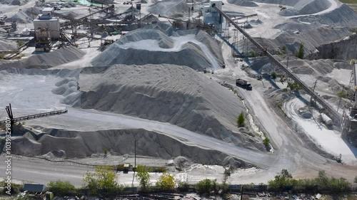 Aerial view of quarry near McCook, Illinois photo