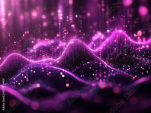 Wallpaper Mural innovative 3d rendering of a growing purple business chart set against a dark background, symbolizing financial growth and trade, with mockup space for adding customized data or branding elements Torontodigital.ca