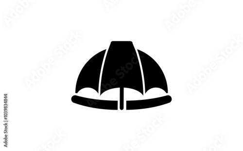 UMBRELA AND BUILDING HELMET PREMIUM VECTOR photo