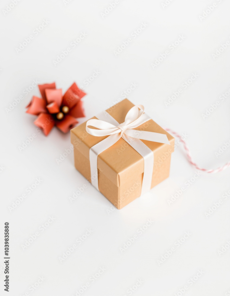 holiday gift box on white background holiday gift box on white background