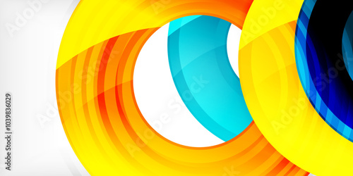 Circles, round elements, ring shapes premium background. Vector Illustration For Wallpaper, Banner, Background, Card, Book Illustration, landing page