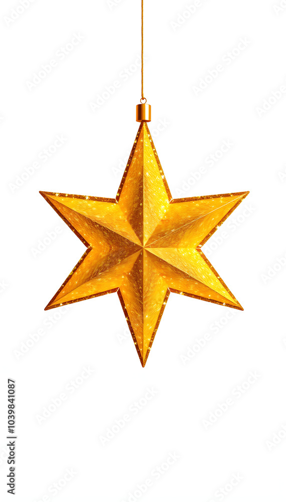 Gold Glitter Christmas Star isolated with white highlights, png Gold Glitter Christmas Star isolated with white highlights, png