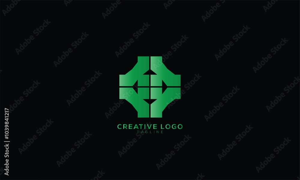 Fototapeta premium TILE DESIGN Abstract initial monogram letter alphabet logo design