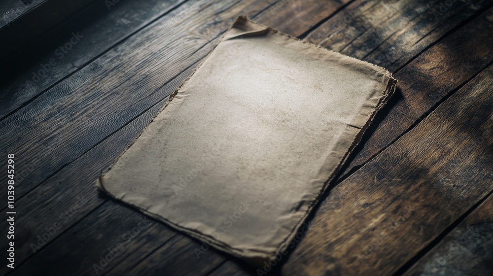 2410 74.Top-down view of a newspaper lying flat on a wooden table, with its pages blank and no recognizable text or images. The texture of the paper is visible, with soft lighting creating shadows on 2410 74.Top-down view of a newspaper lying flat on a wooden table, with its pages blank and no recognizable text or images. The texture of the paper is visible, with soft lighting creating shadows on