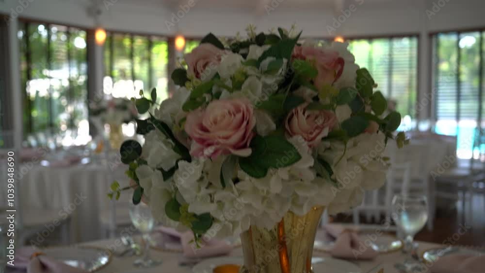 Elegant Event Venue with White Decor and Garden View for Weddings, Receptions, and Celebrations Elegant Event Venue with White Decor and Garden View for Weddings, Receptions, and Celebrations