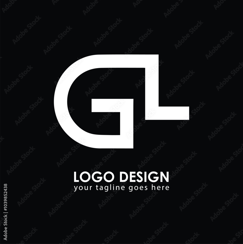 Fototapeta premium GL GL Logo Design, Creative Minimal Letter GL GL Monogram