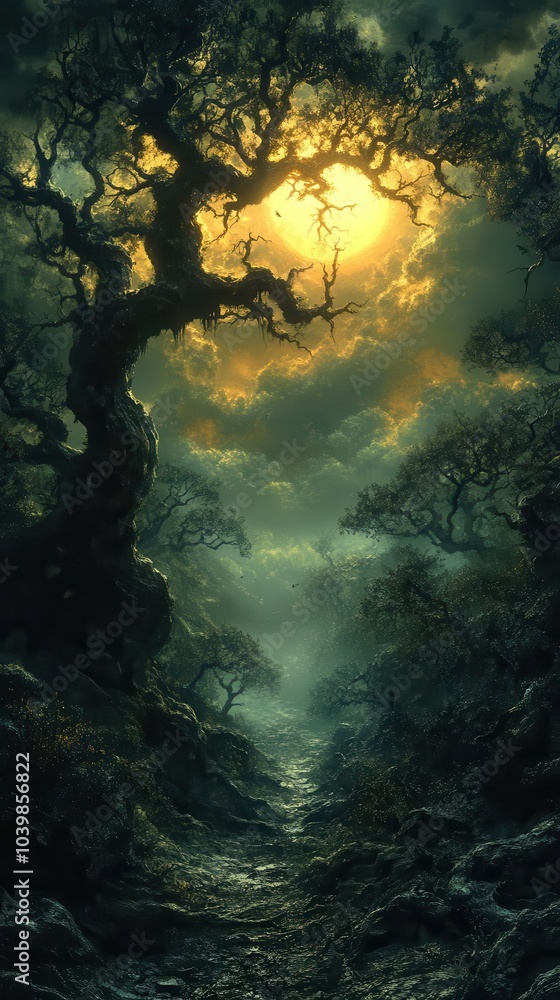 a spooky and mysterious halloween forest shrouded in mist and shadows featuring twisted trees and eerie lighting creating an atmosphere of suspense and intrigue for the halloween season a spooky and mysterious halloween forest shrouded in mist and shadows featuring twisted trees and eerie lighting creating an atmosphere of suspense and intrigue for the halloween season