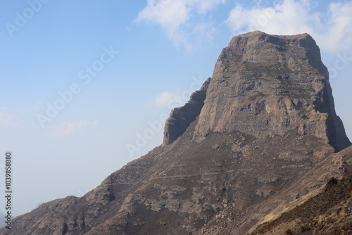 Sentinel Peak as a part of the Amphitheatre in Royal Natal National Park, Drakensberg, South Africa photo