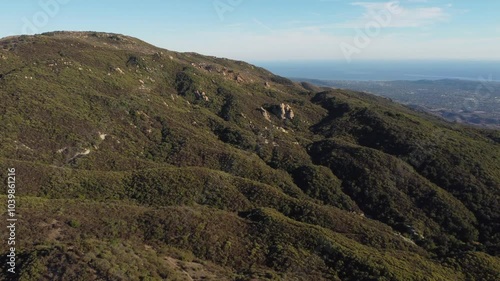 Wallpaper Mural Aerial Flyover of Santa Ynez Mountains, Santa Barbara County  Torontodigital.ca