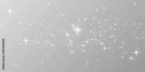 Shimmering white dust. Christmas glowing confetti light and sparkles overlay. Bokeh light. Festive designs.White png dust light. Bokeh light lights lights background effect. Christmas glittering dust