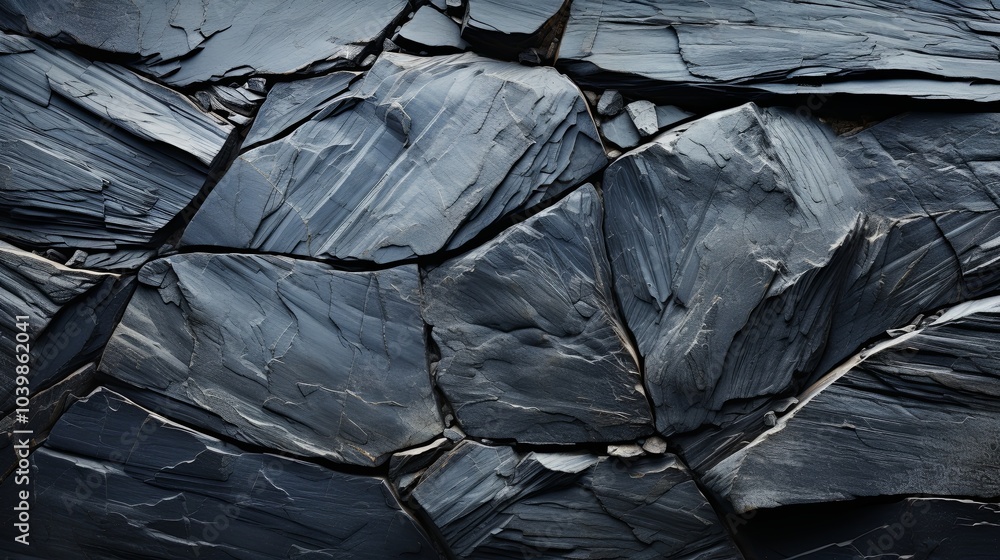 Close-Up of Abstract Black Slate Stone Textures Close-Up of Abstract Black Slate Stone Textures